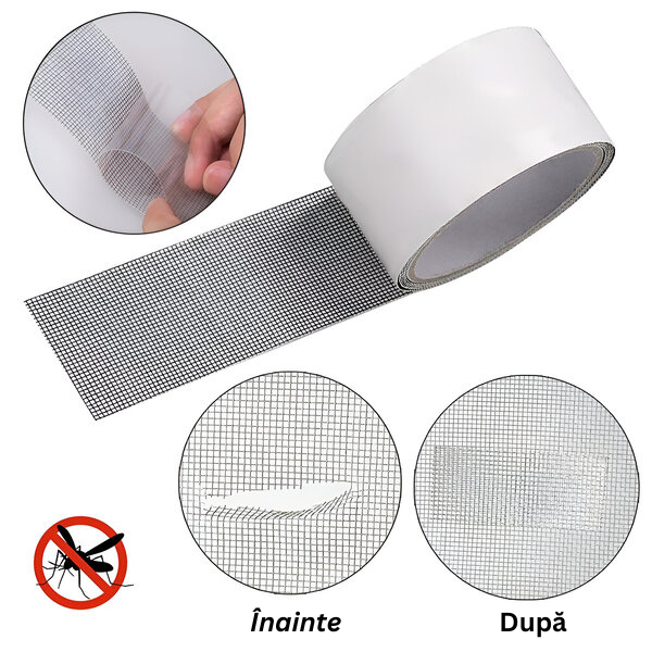 Bandă adezivă pentru repararea plaselor de insecte